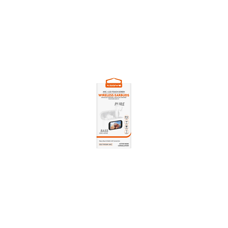 Écouteurs Sans Fil avec ANC/Écran Tactile LCD XSSIVE XSS-TWS16WANC - Blanc