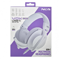 Casque avec Cable Stereo USB-C NGS VOX805 - Blanc