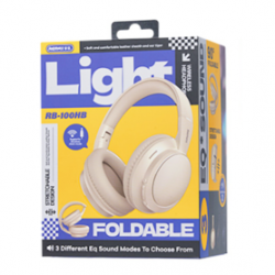 Casque Sans Fil Pliable 3 Modes REMAX RB-100HB - Beige