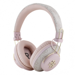 Casque PU sans Fil Bluetooth ENC avec Logo 4G Métal GUESS GUBHS72P4FC4MP - Rose