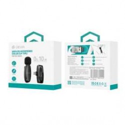 Microphone sans fil Devia Collier Clip Kintone Séries - Lightning