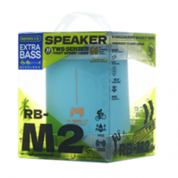 Enceinte Portable Sans Fil 1200mAh REMAX RB-M2 - 10M de distance de transmission - IPX5 - Bleu