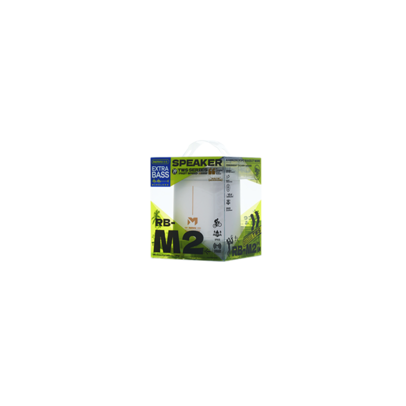 Enceinte Portable Sans Fil 1200mAh REMAX RB-M2 - 10M de distance de transmission - IPX5 - Blanc
