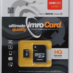 Imro : Carte mémoire 128 GO microSDHC cl. 10 UHS-I + adaptateur
