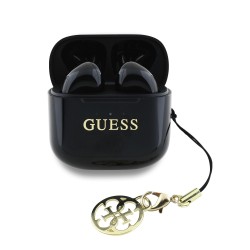 Guess Guess : Écouteurs Bluetooth logo charm TWS - Noir