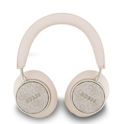 Guess GUESS : Casque bluetooth en Cuir PU 4G classic logo ENC -Rose