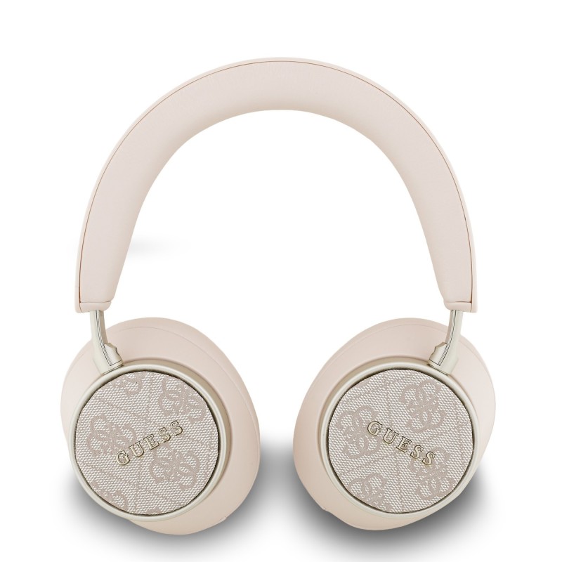 Guess GUESS : Casque bluetooth en Cuir PU 4G classic logo ENC -Rose