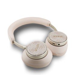 Guess GUESS : Casque bluetooth en Cuir PU 4G classic logo ENC -Rose