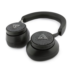 Guess GUESS : Casque bluetooth avec logo triangulaire en cuir PU 4G ENC - Noir