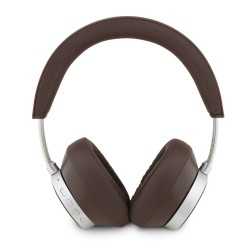 Guess GUESS : Casque bluetooth avec logo triangulaire saffiano PU ENC - Marron