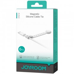 Joyroom Joyroom JR-ZS422 : organisateur de cables magnetiques - lots de 6 - Blanc