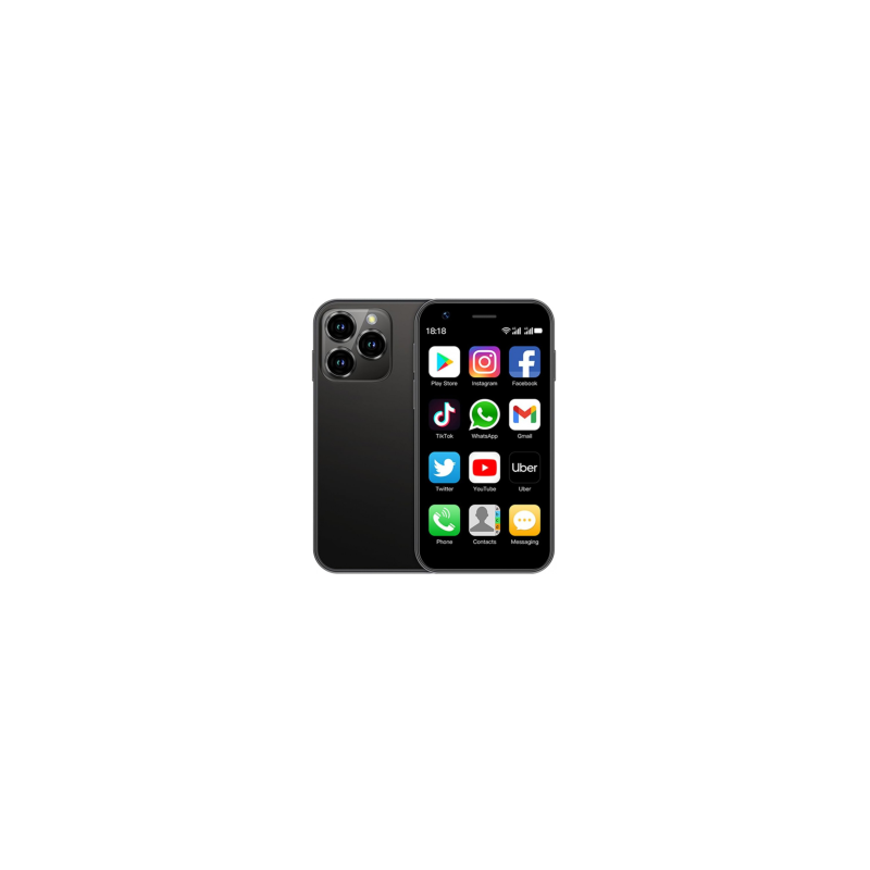 Mini Smartphone Android XS15 - 3G, 2 Go/16 Go, Écran 3.0" - Noir - Neuf