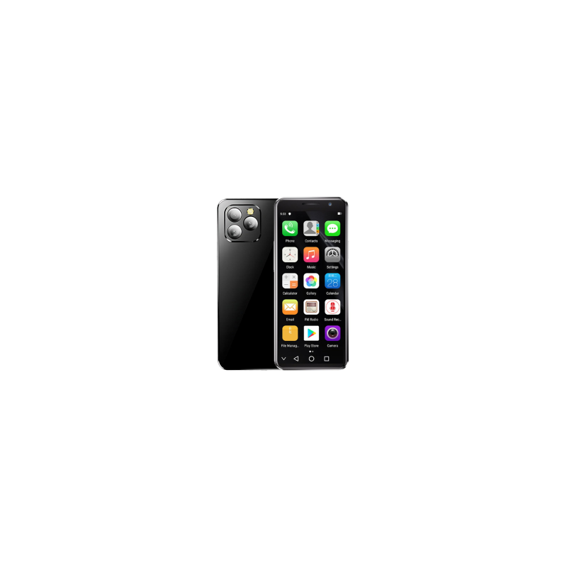 Mini Smartphone Android XL16 - 3G, Écran IPS HD, 2Go/16GoWiFi - Noir - Neuf