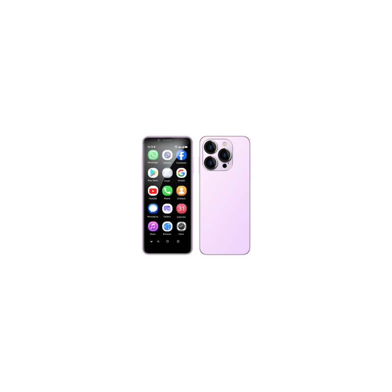 Mini Smartphone Android XL16 - 3G, Écran IPS HD, 2Go/16GoWiFi - Violet - Neuf