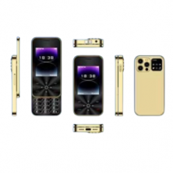 Mini Telephone Portable i18 Pro Dual Nano SIM 2+16Go 2.4‘’ Or