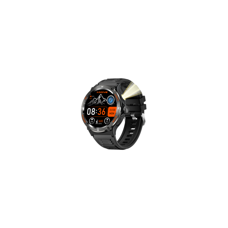 Montre Connectée AMOLED XSSIVE avec Lampe Extérieur XSS-SW8- Noir