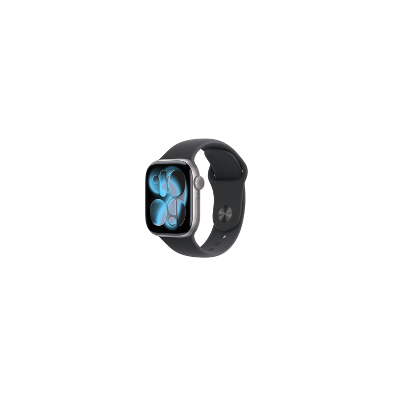 Montre Connectée Apple Watch Series 11 GPS 46mm Aluminium Gris Sidéral avec Bracelet Sport M/L Noir - Neuf