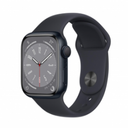 Montre Connectée Apple Watch Séries 8 GPS 45mm Minuit Aluminium avec Bracelet - Grade AB avec Boîte et Chargeur