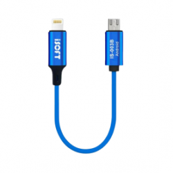 Câble Intégré de Transmission de Données Lightning vers Micro USB - ISOFT IS-003B