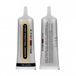 Colle adhésive E-FIXIT A130 PPD pour Ecran, Vitre arriere (Séchage Rapide) - Noir / Transparent - 50 ml