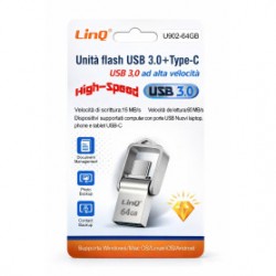 Adaptateur USB-C vers USB 3.0 LinQ U902-64G