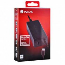 Chargeur Universel NGS 45 W Type-C pour Ordinateur Portable - Noir