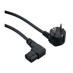 Câble d'alimentation PC Moniteur Europeen avec Fiche Schuko - 2m - Noir