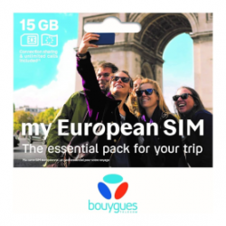 Carte SIM Prépayée Bouygues My European - 15G + appels & SMS illimité