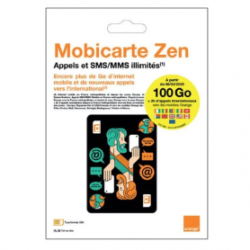 Carte SIM Prépayée Orange Mobicarte illimités + 100 Go d’Internet sans engagement