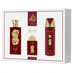 Coffret cadeau 3 pièces Lattafa Pride Ansaam Gold : Eau de Parfum 100 ml + 20 ml + Déodorant 200 ml