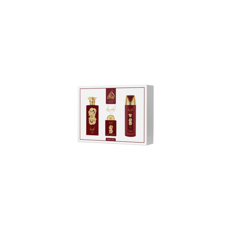 Coffret cadeau 3 pièces Lattafa Pride Ansaam Gold : Eau de Parfum 100 ml + 20 ml + Déodorant 200 ml