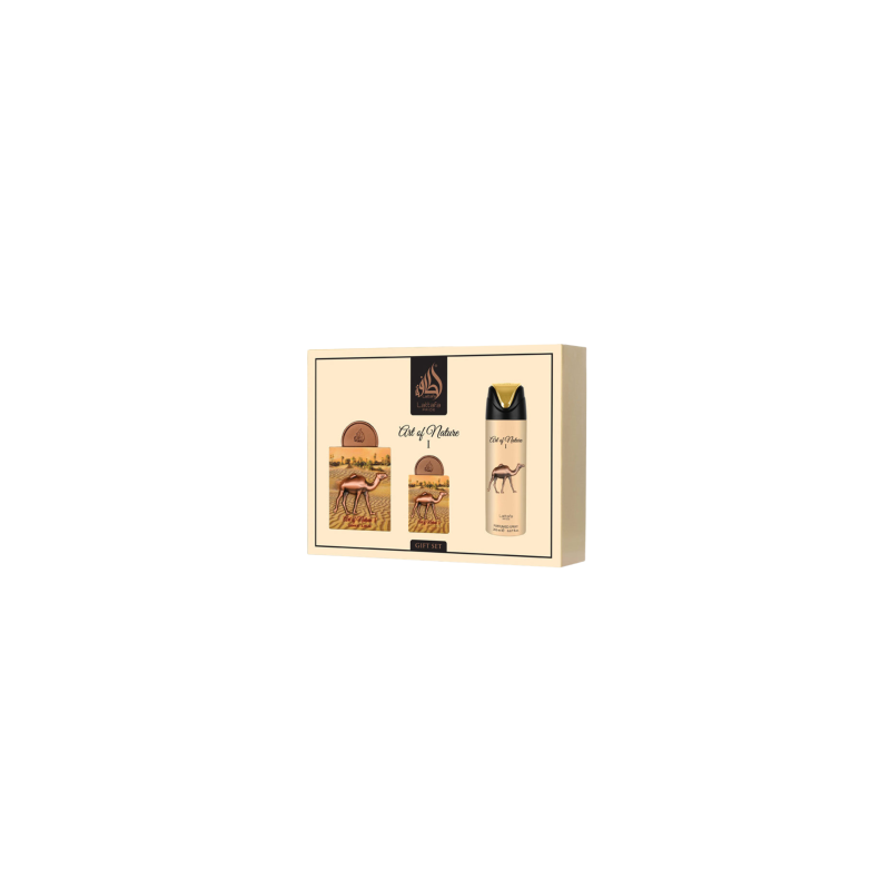Coffret cadeau 3 pièces Lattafa Pride Art of Nature I : Eau de Parfum 100 ml + 20 ml + Déodorant 200 ml