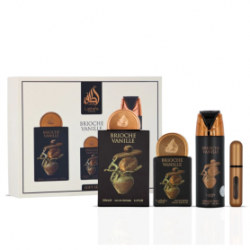 Coffret cadeau 3 pièces Lattafa Pride Brioche Vanille : Eau de Parfum 100 ml + 20 ml + Déodorant 200 ml