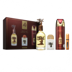 Coffret cadeau 3 pièces Lattafa Pride Eternal Oud : Eau de Parfum 100 ml + 20 ml + Déodorant 200 ml