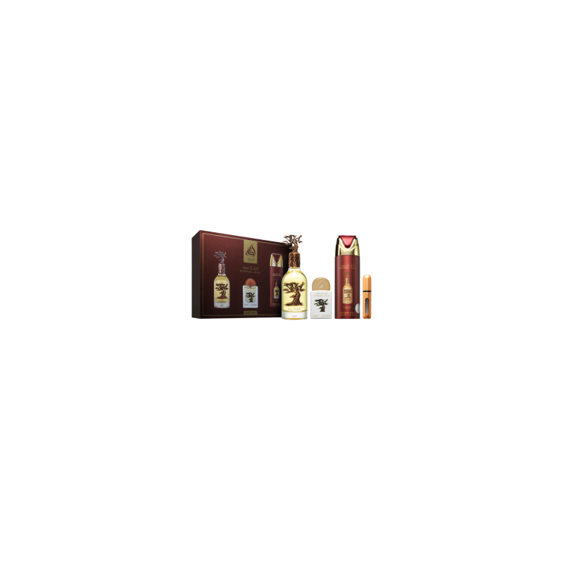 Coffret cadeau 3 pièces Lattafa Pride Eternal Oud : Eau de Parfum 100 ml + 20 ml + Déodorant 200 ml