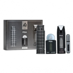 Coffret cadeau 3 pièces Lattafa Pride Pisa : Eau de Parfum 100 ml + 20 ml + Déodorant 200 ml