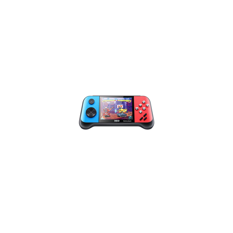 Console de Jeu Vidéo Portable Support 10 Émulateurs X60 Écran IPS 3,5" 16 Go - Bleu & Rouge