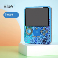 Mini Console de Jeu Vidéo Portable avec Powerbank 6000mAh G6 Écran 3,5" 128 Go - Bleu