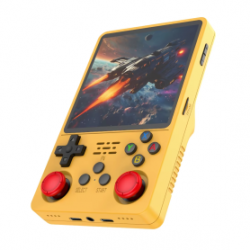 Mini Console de Jeu Vidéo Portable R36s Écran IPS 3,5" 64 Go - Jaune