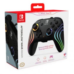 Manette Filiaire PDP Afterglow Wave pour Nintendo Switch - Noir