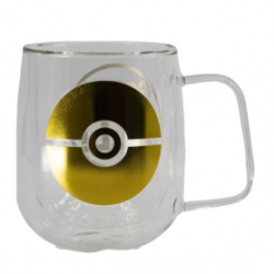Mug en Verre à double paroi Stor Pokemon - Pokéball Dorée- 290ML