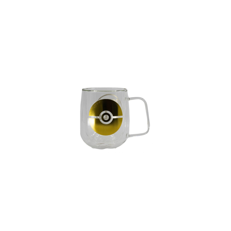 Mug en Verre à double paroi Stor Pokemon - Pokéball Dorée- 290ML