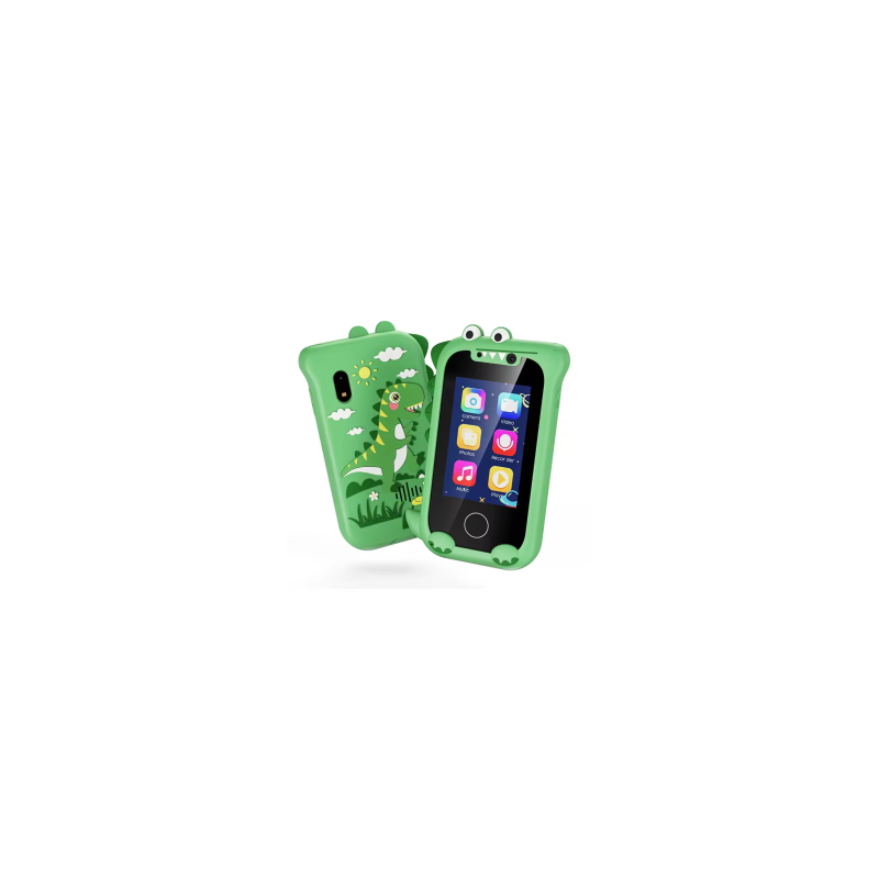 Jouet Smartphone KP08 Dinosaure - Écran IPS - Double Caméra Pour Enfants - Vert