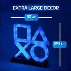 Lampe USB décorative à LED Paladone PlayStation 5 avec mode réaction à la musique, lumière bleue - XL
