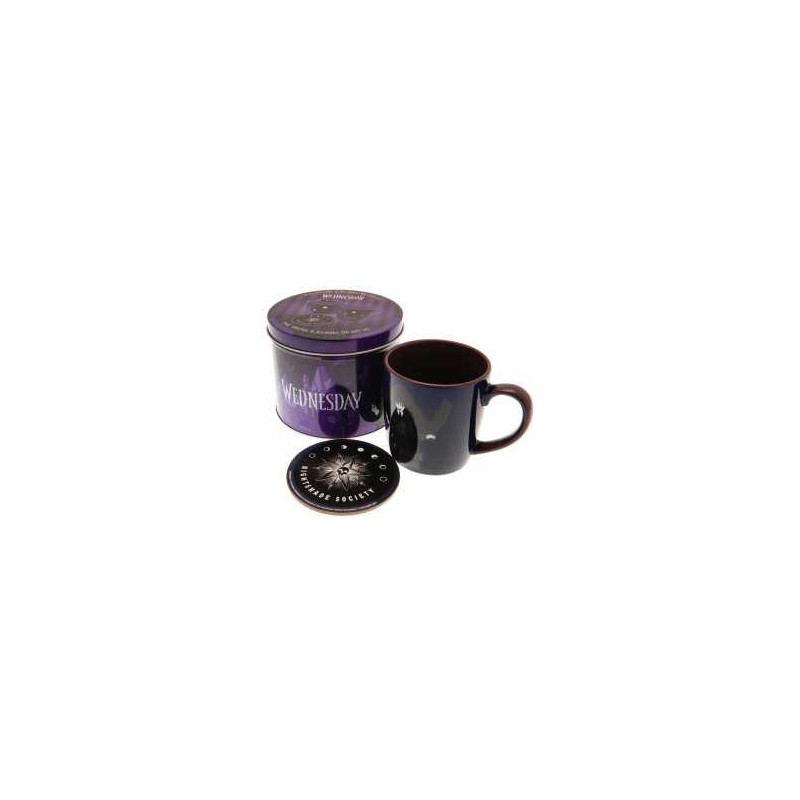 Coffret Cadeau Wednesday Mug et Ensemble de Sous-Verres