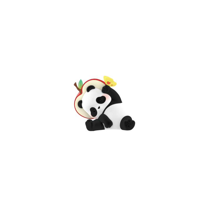 Peluche Panda Roll Édition Limitée Minded Panda with Apple Hat PVC/ABS 52TOYS - 23cm