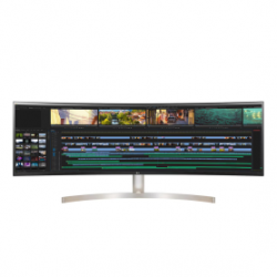 Écran PC Incurvé LG 49WL95C-WE 49" Dual QHD - 5120 x 1440 / HDR10 - Blanc - Occasion avec Chargeur Câble