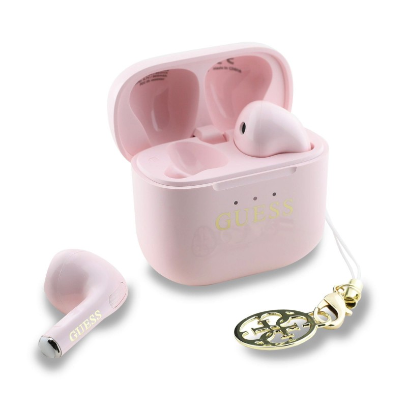 Guess Guess : Écouteurs Bluetooth logo charm TWS - Roses
