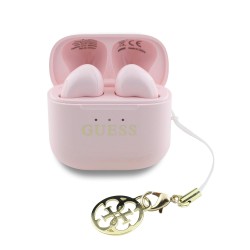 Guess Guess : Écouteurs Bluetooth logo charm TWS - Roses