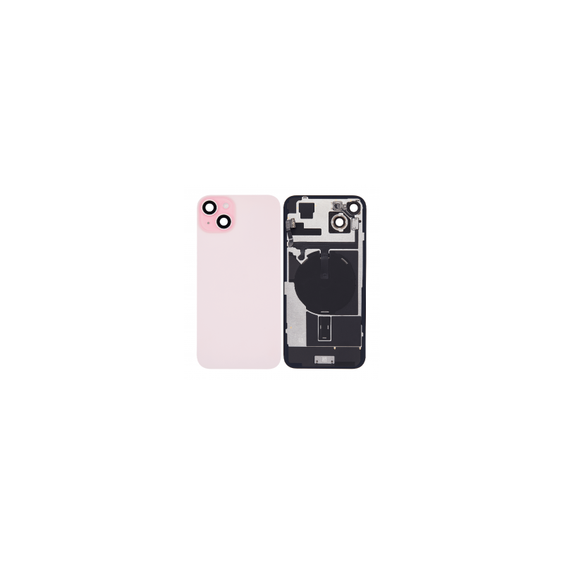 Vitre Arrière iPhone 15 Plus Rose Avec MagSafe (Original Demonté) - Grade B